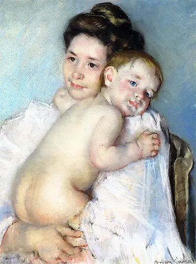 Mother Berthe Holding her Baby Mary Cassatt